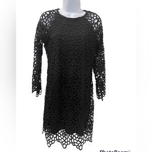 Solitaire Black lace overlay cocktail dress. Size Small
